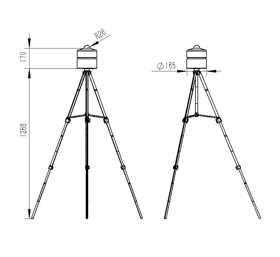 太陽總輻射記錄儀產品尺寸圖